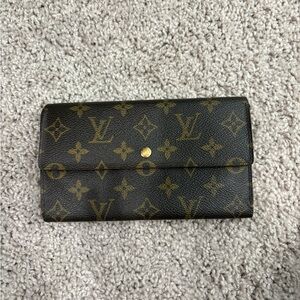 Louis Vuitton Brown and Gold Monogram Wallet